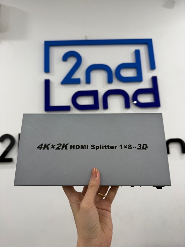 HDMI Splitter 1x8 3D 4kx2k - Model DT-7148 - Màu bạc - Ngoại hình 99% - Kèm nguồn