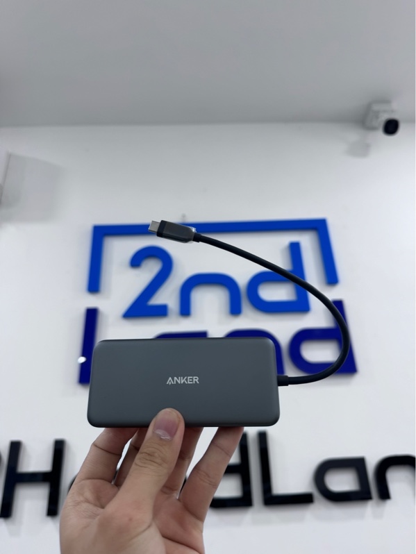 Hub chuyển đổi Anker PowerExpand+ 7 in 1 USB-C - Màu xám - Ngoại hình 98% - Kèm box