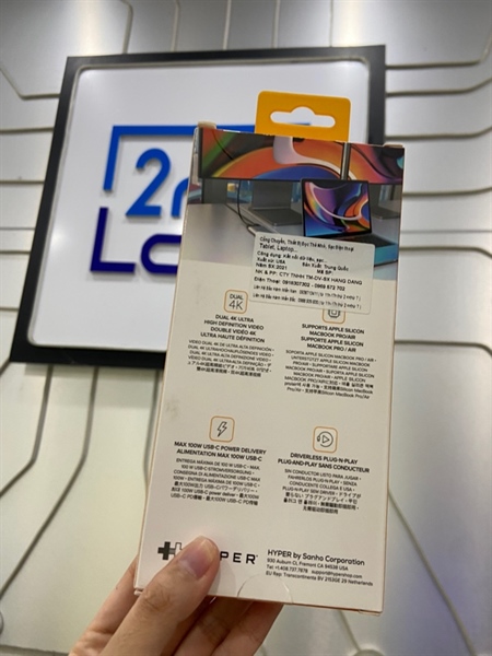 Hub chuyển đổi Hyper Drive Dual 4K HDMI Video Adapter For Macbook Pro / air imac - Màu xám - Newseal