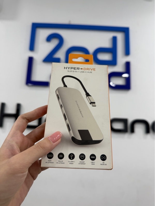 Hub chuyển đổi HyperDrive Slim 8-in-1 USB-C - Màu bạc - Newseal