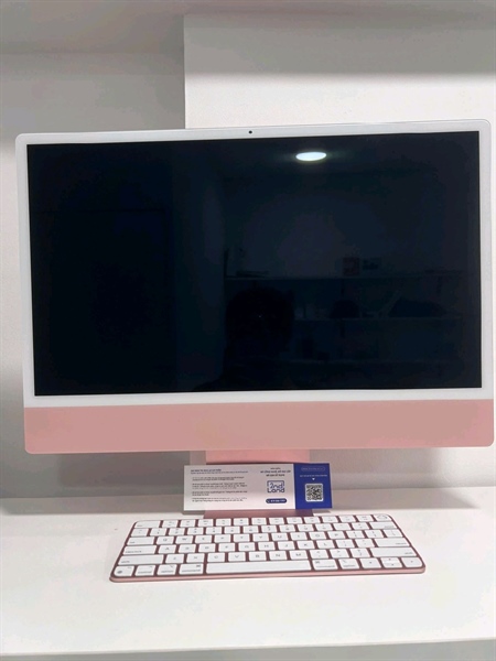 iMac 24 2021 M1 8GPU 8/256GB - Màu đỏ - Ngoại hình 97% - máy trầy cấn - Kèm phím cấn dính phím mũi tên + dây nguồn