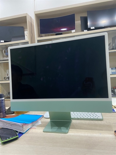 iMac M1 24 inch 2021 - Ram 16/256GB 8GPU - Màu xanh - Ngoại hình: 98% - FullBox + magic mouse 2 + magic keyboard 2