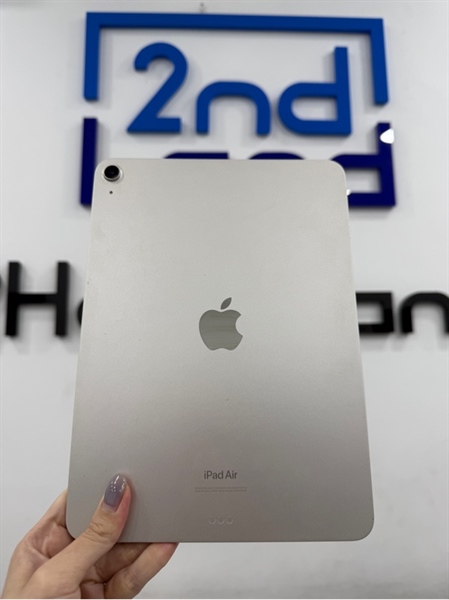 iPad Air thế hệ 5 - LL/A - IOS 18.5 - Wifi - 64GB - Màu bạc - Pin 86% - Ngoại hình 98% - Sườn cong nhẹ , viền ám vàng , hở sáng - Kèm sạc