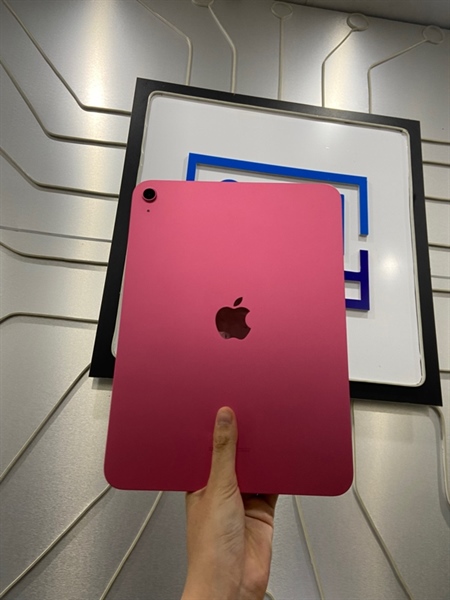 iPad Gen 10 - ZA/A - 64GB - Bản Wifi - Pin 100% - Màu hồng đậm - Ngoại hình: 98% - Body - Kèm sạc zin - Còn bảo hành T1/2026