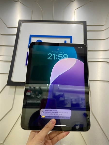 iPad Gen 10 - ZA/A - 64GB - Bản Wifi - Pin 92% - Màu bạc - Ngoại hình: 97% - Tróc sơn viền, mặt lưng - Kèm Box 2