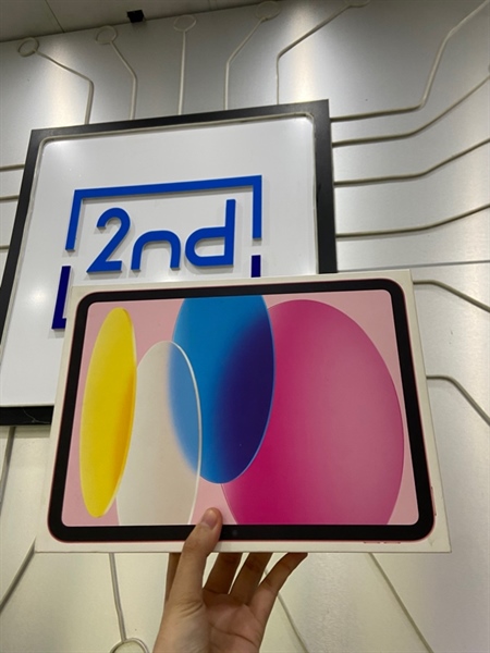 iPad Gen 10 - ZA/A - 64GB - Pin 95% - Màu hồng - Ngoại hình: 97% - Vân tay yếu - Kèm Box