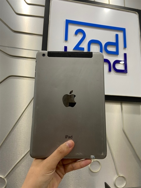 iPad Mini 2 - J/A - 128GB - Bản 4G - Pin 100% - Màu bạc - Ngoại hình: 96% - Ép kính - Body