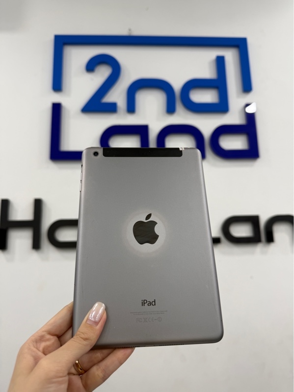iPad mini 2 - LL/A - IOS - 16GB - Bản 4G - Màu xám - Pin 62% - Ngoại hình 97% - Màn ám hồng, hở sáng, viền trầy, cấn góc, lưng hằn ốp - KHÔNG BẢO HÀNH