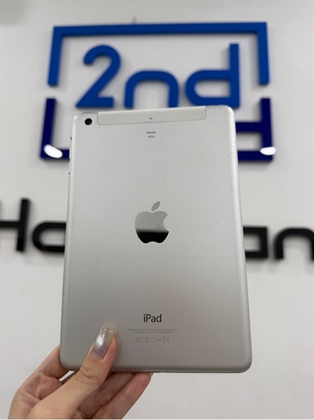 iPad mini 3 - P/A - IOS 12.5.7 - 4G - 64GB - Màu bạc - Pin thay 100% - Ngoại hình 97% - Màn ám hồng , ép cảm - Body