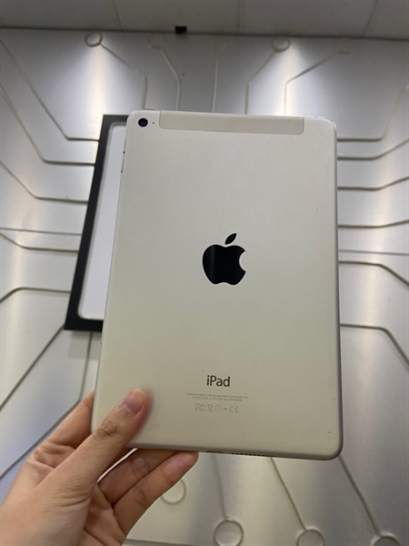 iPad Mini 4 - 3G - J/A - 64GB - Pin 86% - Màu bạc - Ngoại hình: 97% - màn 1 đốm phản quang - Body