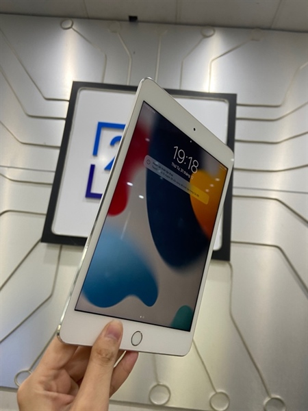 iPad Mini 4 - 3G - J/A - 64GB - Pin 86% - Màu bạc - Ngoại hình: 97% - màn 1 đốm phản quang - Body 3