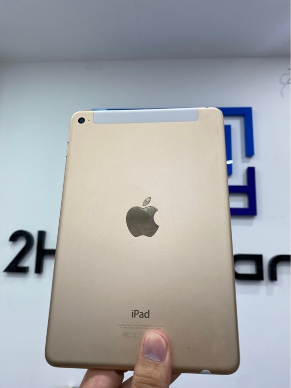 iPad Mini 4 - Bản 4G - J/A - Ios 15.8.4 - 16GB - Pin: 96% - Màu vàng - Ngoại hình: 97% - Trầy xước nhẹ - Body