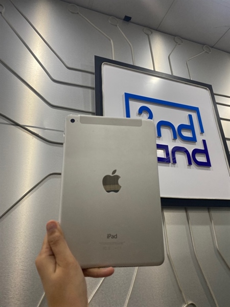 iPad Mini 4 - J/A - 128GB - Bản 4G - Pin 100% - IOS 15.8.3 - Màu bạc - Ngoại hình: 97% - Body