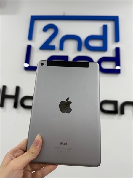 iPad mini 4 - J/A - IOS 12.3.1 - 4G - 64GB - Màu xám - Pin 92% - Ngoại hình 97% - Kèm sạc