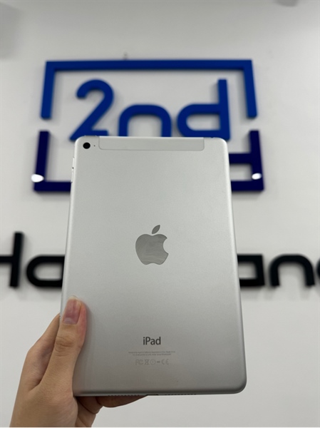 iPad mini 4 - J/A - IOS 15.8.3 - 4G - 128GB - Màu bạc - Pin 92% - Ngoại hình 97% - Ép kính - Body