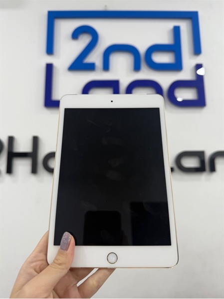 iPad mini 4 - J/A - IOS 15.8.3 - Bản 4G - 16GB - Màu vàng - Pin 100% - Ngoại hình 97% - Màn hồng nhẹ , 1 đốm phản quang - Kèm sạc 2