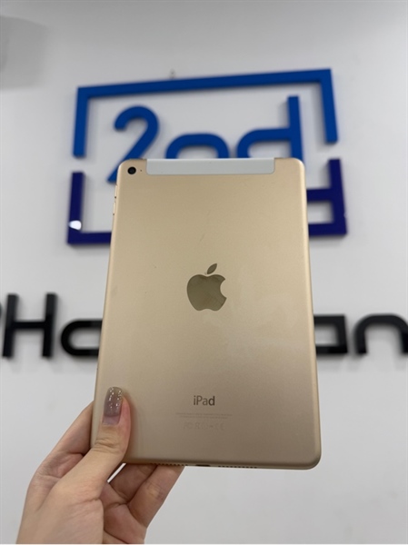 iPad mini 4 - J/A - IOS 15.8.3 - Bản 4G - 16GB - Màu vàng - Pin 83% - Ngoại hình 97% - Kèm sạc