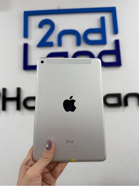 iPad mini 4 - J/A - IOS 15.8.4 - Bản 4G - 128GB - Màu bạc - Pin 95% - Ngoại hình 98% - Viền ám xanh - Kèm sạc