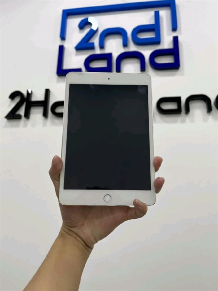 iPad Mini 4 - LL/A - 128GB - Bản 4G - IOS 15.8 - Pin 87% - Màu trắng - Ngoại hình 97% - Màn ám đốm màu, lỗi touch ID - Body 2
