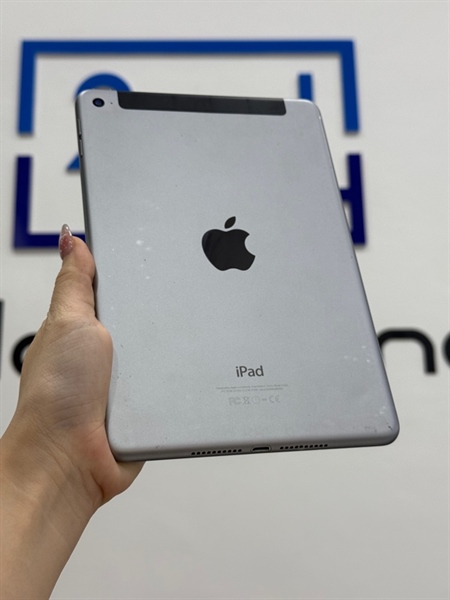 iPad mini 4 - LTE - J/A - 4G - 16 GB - Pin 100 đã thay - Ngoại hình 97% - Màu xám - Trầy cấn sườn nhẹ