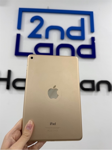 iPad mini 4 - ZP/A - IOS 15.8.3 - Wifi - 64GB - Màu Gold - Pin 100% - Ngoại hình 97% - màn ám hồng , màn ám xanh viền - Body