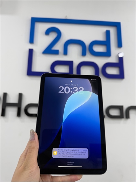 iPad mini 6 - LL/A - IOS 18.2.1 - Wifi - 64GB - Màu xám - Pin 100% 99 lần sạc - Ngoại hình 98% - Kèm sạc 2