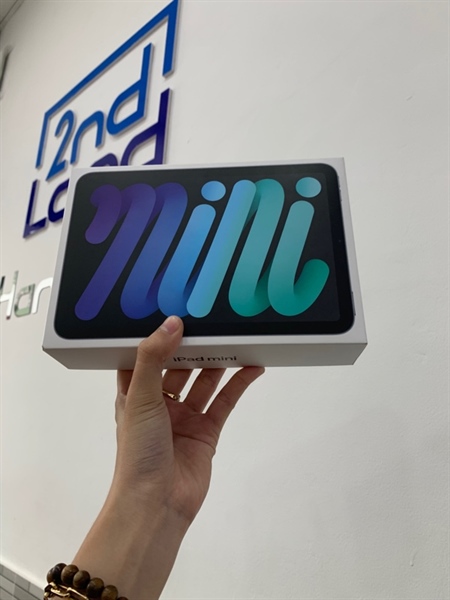 iPad Mini 6 - ZA/A - 64GB - 5G - Màu xám - Pin 99% chu kì sạc 64 lần - Ngoại hình: 98% - Fullbox 3