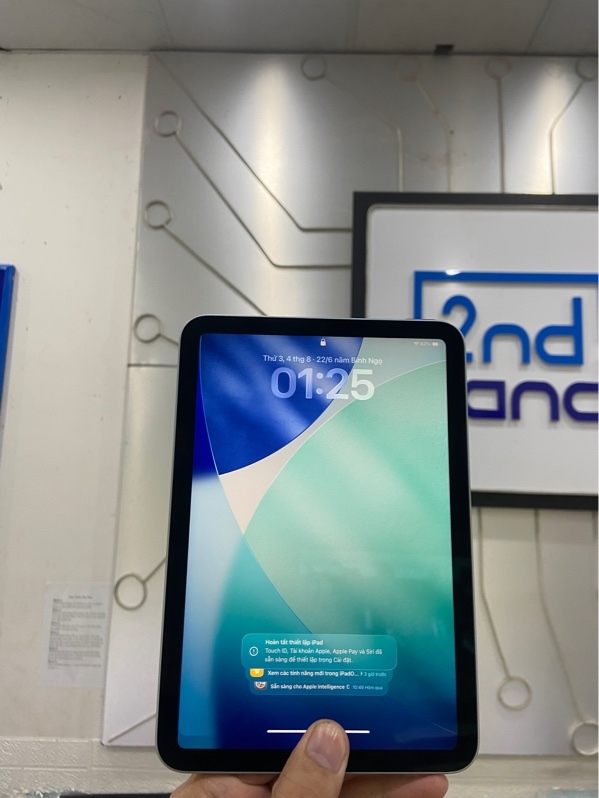 iPad mini 7 (A17 Pro) - Bản wifi - ZA/A - 128GB - Pin 100% - Chu kỳ sạc 71 - Màu xanh - Ngoại hình: 98% - Kèm box ( không sạc) - Còn bảo hành 2/2027