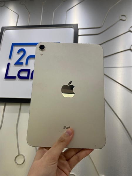 iPad Mini Gen 6 - ZA/A - 64GB - Bản Wifi - Pin 100% thay new - Chu kì sạc 1504 - Màu trắng - Ngoại hình: 97% - Trầy 4 viền nặng, màn ám hồng, màn ép kính, touch id hư - Body