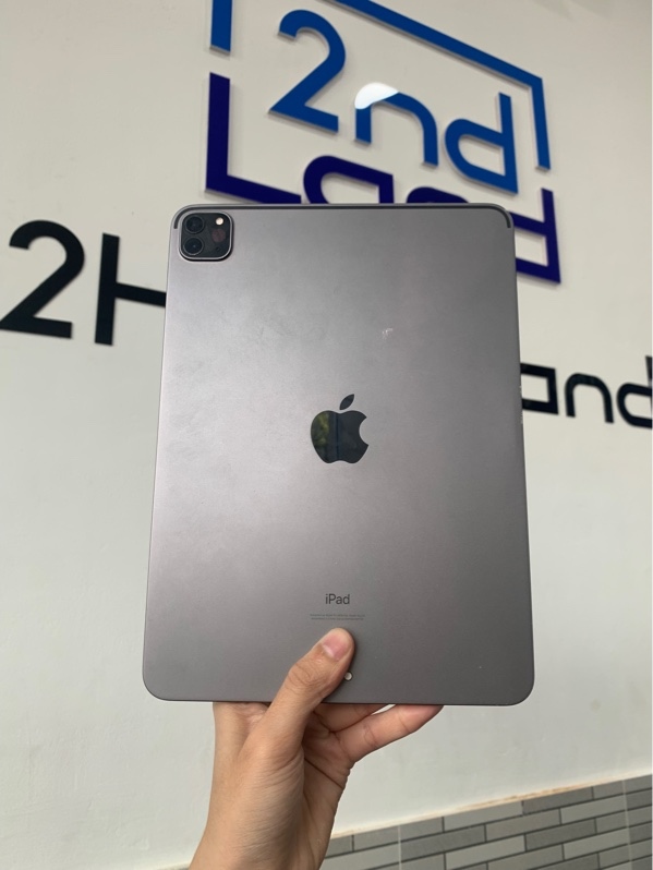 iPad Pro 11-inch gen 2 (2020) - J/A - 128GB - Wifi - Màu xám - Pin 83% chu kì sạc 489 lần - Ngoại hình: 96% - Màn trầy trong + ám vàng - Body