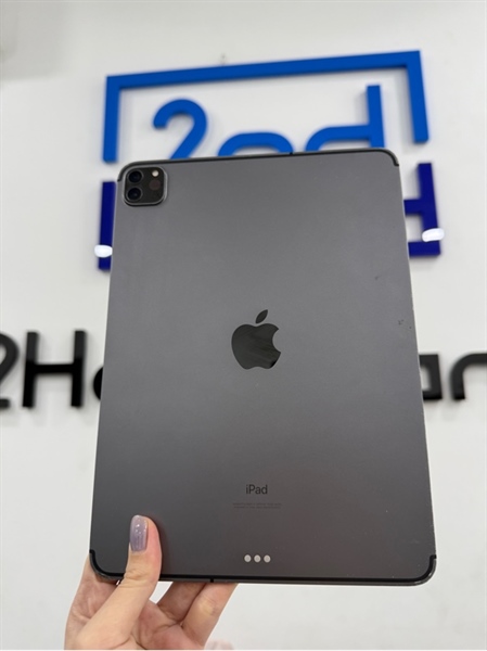 iPad pro 2020 gen 2 - 11 inch - ZA/A - IOS 18.5 - 128GB - Bản 4G - Màu xám - Pin thay new - Ngoại hình 96% - Màn linh kiện , chết pixel , bầm màn , hở sáng , bong keo , mất face id , tróc sơn , cấn góc - Kèm sạc
