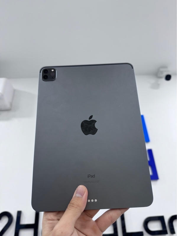iPad Pro Gen 3 - 11 inch - ZA/A - 128Gb - Bản wifi - iOS 26.2.1 - Màu xám - Pin 91%, chu kỳ sạc 477 - Ngoại hình 97,5% - Màn dán chống trầy, màn ám vàng viền nhẹ, viền trầy - Body