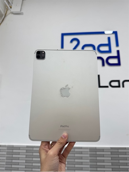 iPad Pro gen 4 M2 - ZA/A - LTE - 11inch - Màu trắng - Pin 82% chu kì sạc 482 - Ngoại hình 98% - Body