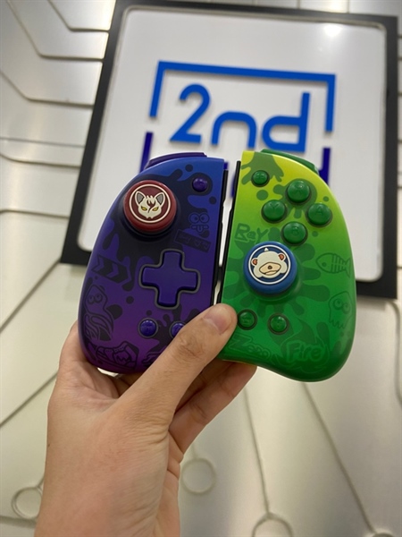 Joycon IINE l767 Joypad Splatoon 3 - Màu tím xanh - Ngoại hình: 98% - Body
