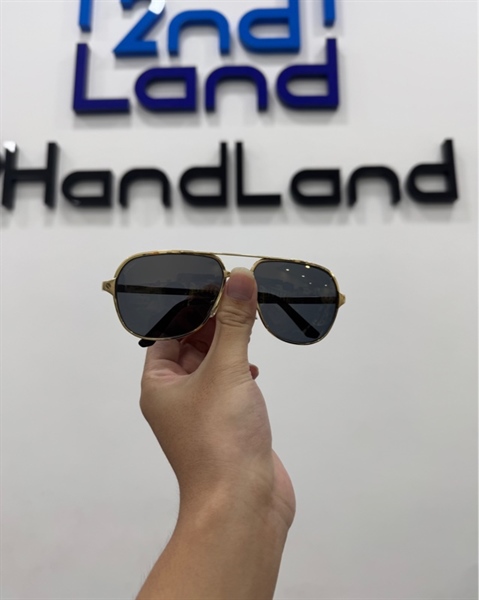 Kính mát Cartier CT0165S 002 - Màu vàng - Ngoại hình 98% - Kèm box + Túi đựng