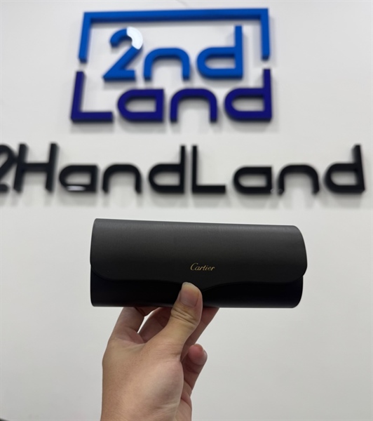 Kính mát Cartier CT0165S 002 - Màu vàng - Ngoại hình 98% - Kèm box + Túi đựng 3