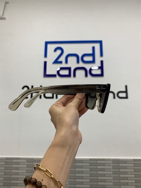 Kính Mát Unisex Rayban Burbank Sunglasses RB2283 901/58 - Màu xám - Ngoại hình: 98% - Box 1