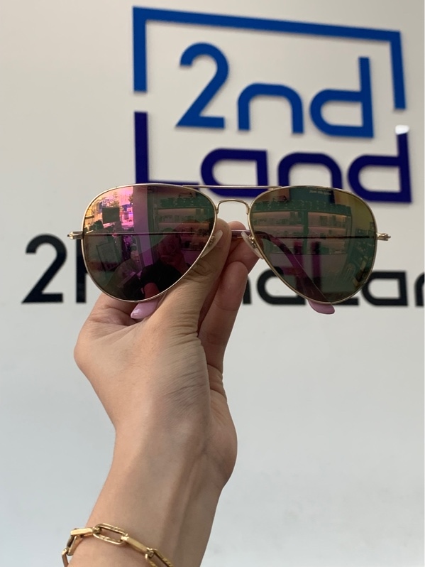 Kính Rayban Aviator RB3025 - Màu vàng - Ngoại hình: 98% - Kèm túi