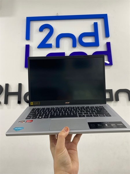 Laptop Acer Aspire A314-23M - Ryzen 5 7520U - 8/512GB SSD - Màu bạc - Pin 76% chu kỳ sạc 163 - Ngoại hình 98% - Màn cong nhẹ, vàng viền nhẹ , tối góc - Kèm sạc 1