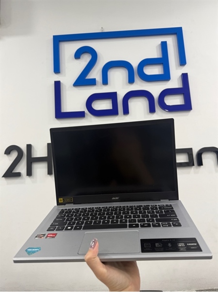 Laptop Acer Aspire A314-23M - Ryzen 5 7520U - 8/512GB SSD - Màu bạc - Pin 89% chu kỳ sạc 158 - Ngoại hình 98% - màn bị cong , tối góc nhẹ , viền trầy nhẹ - Kèm Box , sạc 3