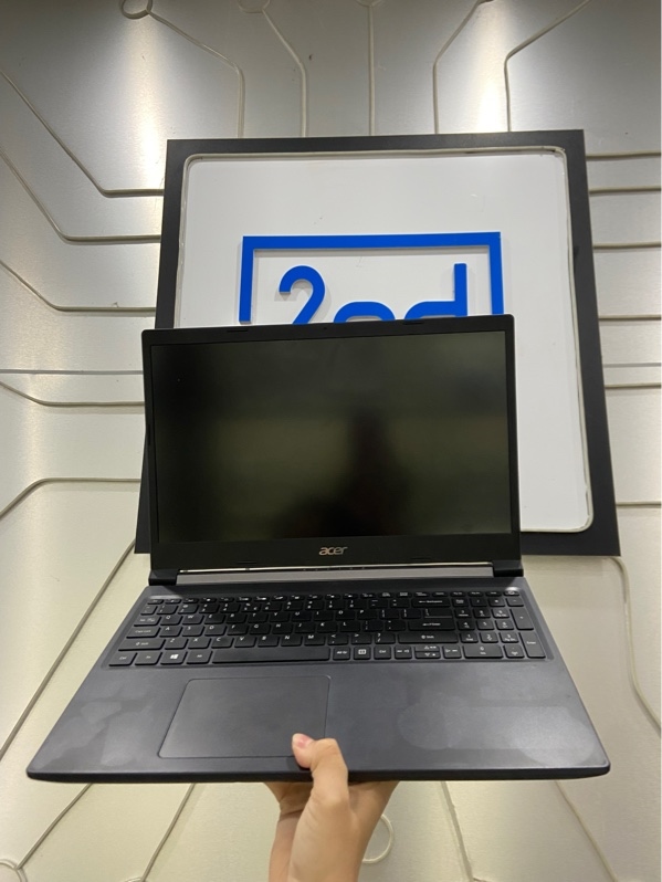 Laptop Acer Aspire A715-75G - Intel core i5-10300H NVIDIA GeForce GTX 1650 - Ram 8/512 GB SSD - Pin 76% - Màu đen - Ngoại hình: 97% - Màn in phím - Kèm sạc