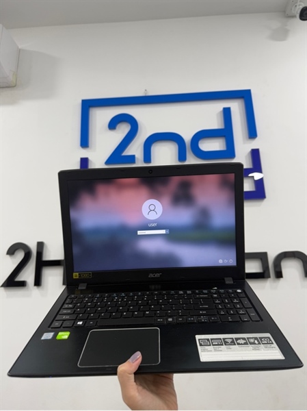 Laptop Acer Aspire E5-576G - i5 8250U - 8/256GB SSD - 1TB HDD - Màu đen - Pin thay new - Ngoại hình 97% - Màn hồng , phản quang - Kèm sạc 2