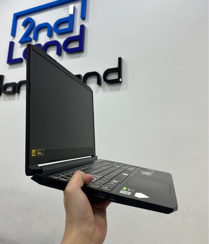 Laptop Acer Nitro 5 2020 AN515-55 - i5 10300H - Ram 16/512GB SSD (91%) - Card GTX 1650 Ti - Pin 85% - Màu đen - Ngoại hình 97% -Màn ám phản quang , nứt khung mặt C,hở bản lề,touchpad trầy , hằn phím - Kèm sạc