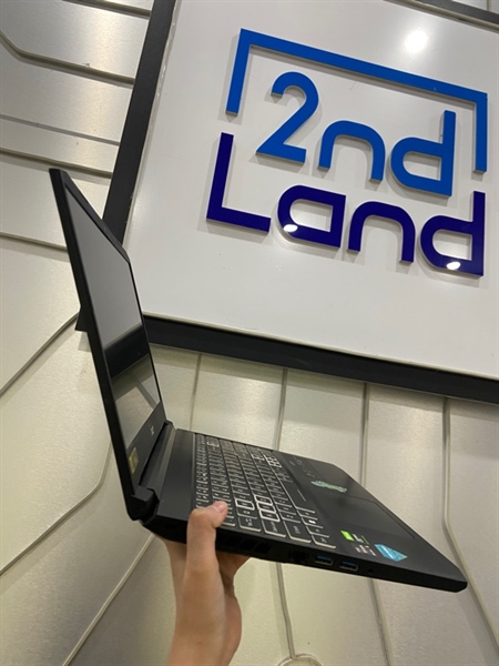 Laptop Acer Nitro 5-AN515-45 - AMD Ryzen 5 5600H - Ram 8/512GB SSD - GTX 1650 - Pin 70% - Màu đen - Ngoại hình: 97% - Ám hồng trong , phản quang màn đen , trầy sườn bể góc nhẹ , mất 2 ốc mặt D - Kèm sạc 2
