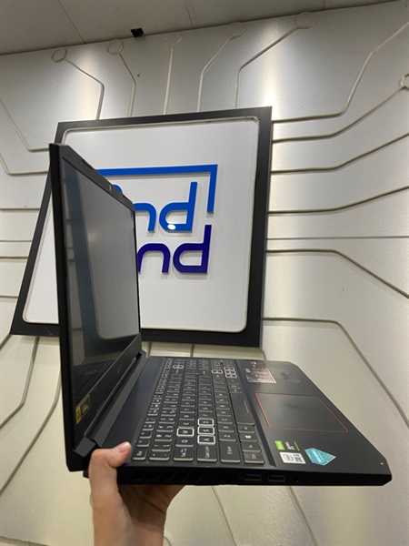 Laptop Acer Nitro 5 AN515-55 - i5-10300H - GTX 1650 Ti - Ram 16/512GB SSD - Pin 87% - Màu đen - Ngoại hình: 98% - Màn in phím - Kèm sạc 2