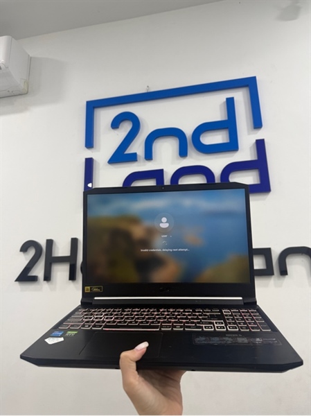 Laptop Acer Nitro 5 AN515-57 - i5 11400H - 16/512GB SSD - RTX 3050 - Màu đen - Pin 86% - Ngoại hình 97% - Màn hồng nhẹ , cấn xước - Kèm sạc 2