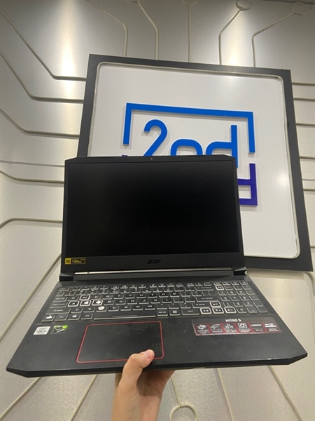 Laptop Acer Nitro 5 - i5-10300H - Ram 16GB RTX 2060 6G SSD 512GB - Pin 79% - Màu đen - Ngoại hình: 98% - Phím tróc sơn, loa rè nhẹ - Kèm sạc 1