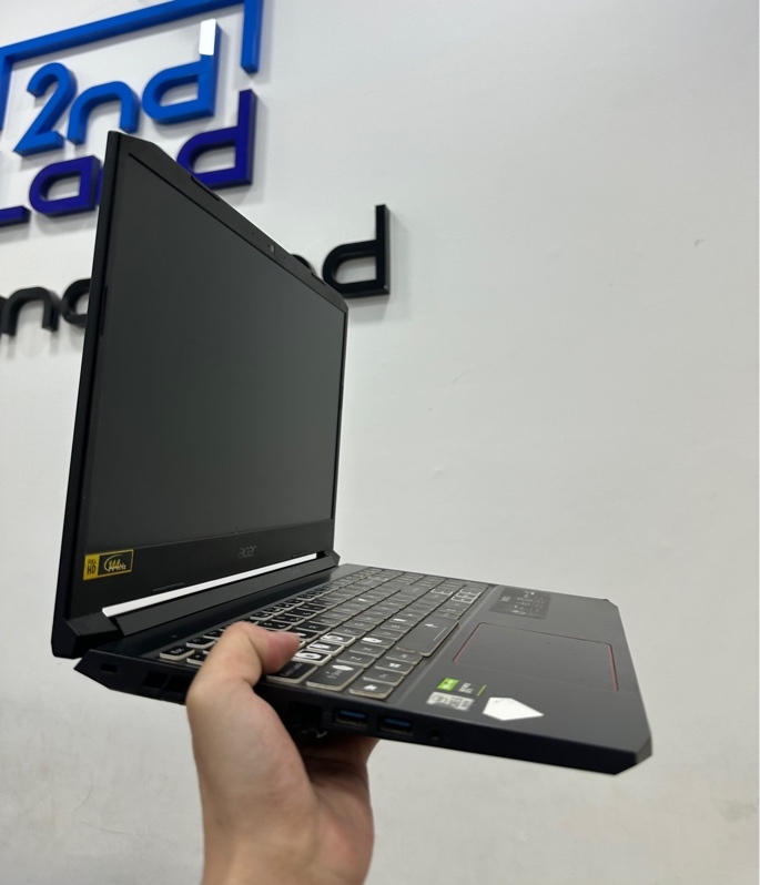 Laptop Acer Nitro 5 - Màn 144hz - i5 10300H 1650 ti - Ram 16/512 GB SSD - Pin 75% - Màu đen - Ngoại hình 97% - Phím tróc sơn, màn ám phản quang hằn phím - Kèm sạc