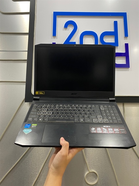 Laptop Acer Nitro 515-57 - i5-11400H - Ram 16/512GB SSD - RTX 3050 - Màu đen - Ngoại hình: 98% - Body - Kèm sạc 1