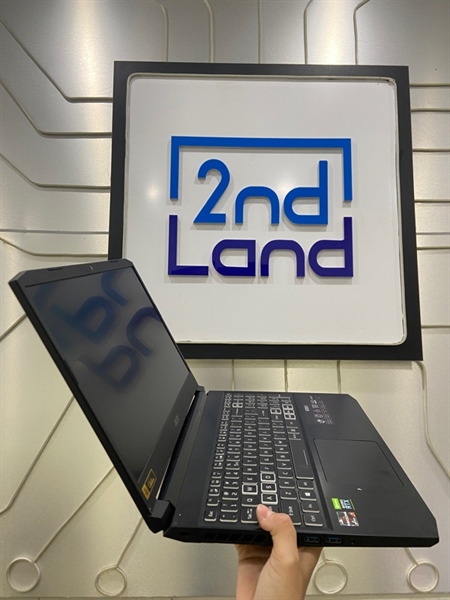Laptop Acer Nitro AN515-45 - AMD Ryzen 7 5800H - GTX 3060 - Ram 16/512GB - Pin 86% - Màu đen - Ngoại hình: 97% - Màn 1 đốm phản quang, in phím nhẹ - Kèm sạc 2
